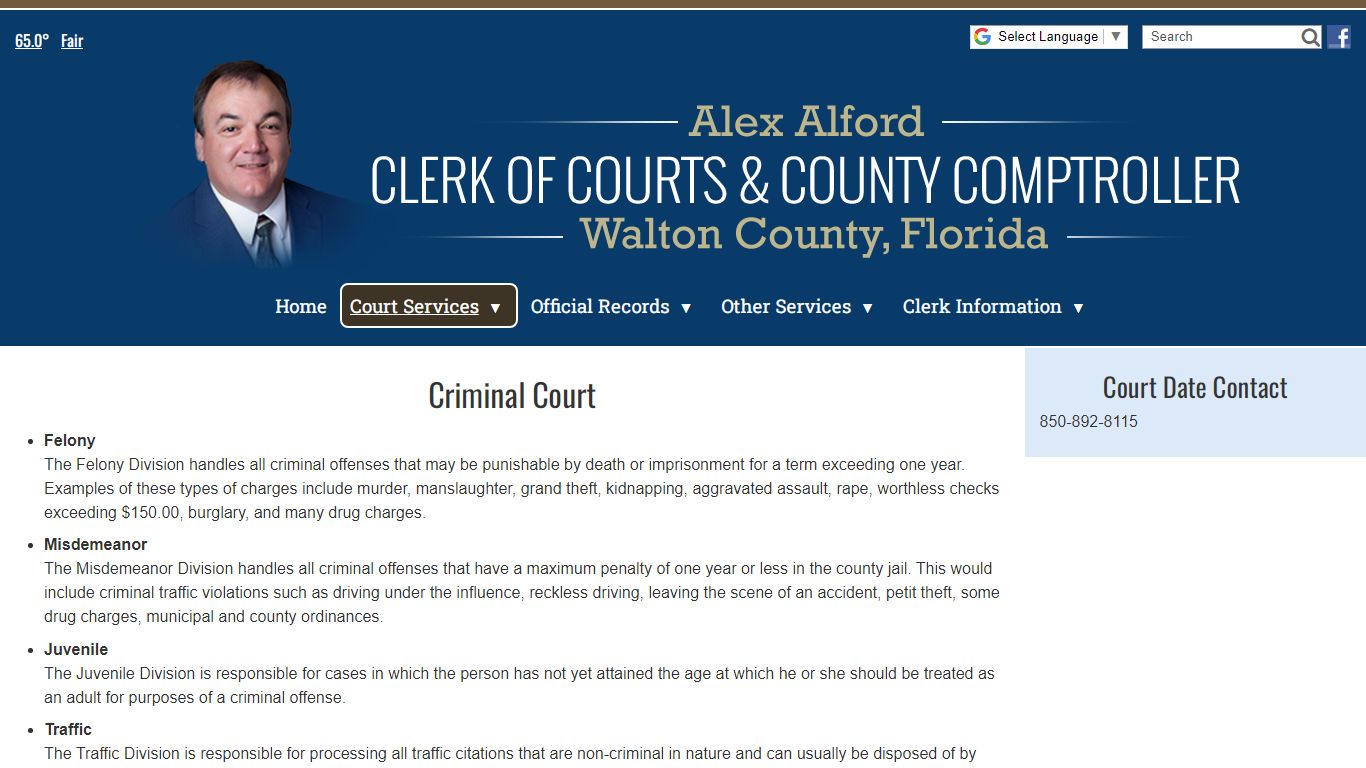 Criminal Court - Walton County Clerk of Courts & Comptroller